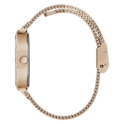 Guess Tapestry Diamonds Rose Gold Dial Rose Gold Mesh Bracelet Watch for Women - GW0354L3 Buy Now By Guess
