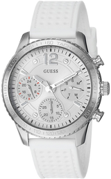 Guess Marina Quartz White Dial White Rubber Strap Watch For Women - W1025L1 Buy Now By Guess