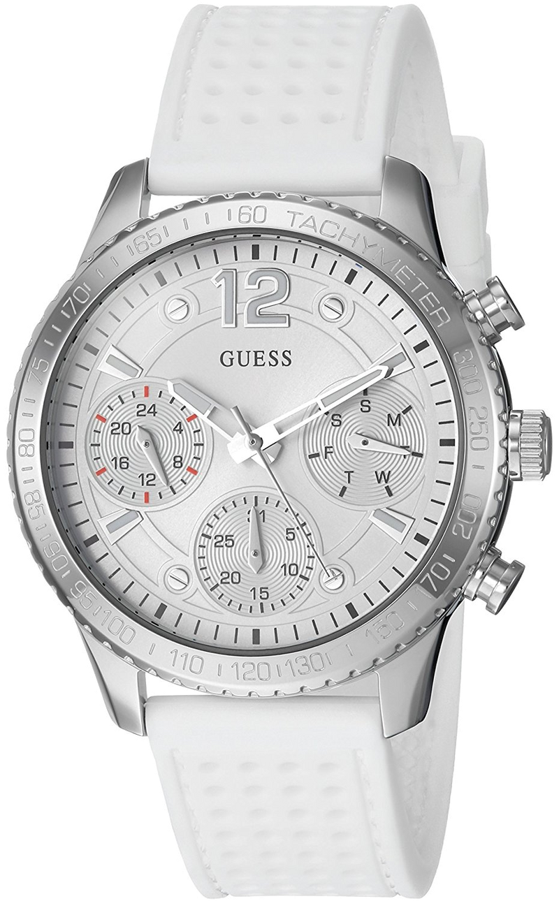 Guess Marina Quartz White Dial White Rubber Strap Watch For Women - W1025L1 Buy Now By Guess