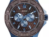 Guess Force Quartz Brown Dial Brown Leather Strap Watch For Men - W0674G5 Buy Now By Guess