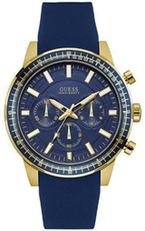 Guess Fuel Chronograph Blue Dial Blue Rubber Strap Watch for Men - W0802G2 Buy Now By Guess