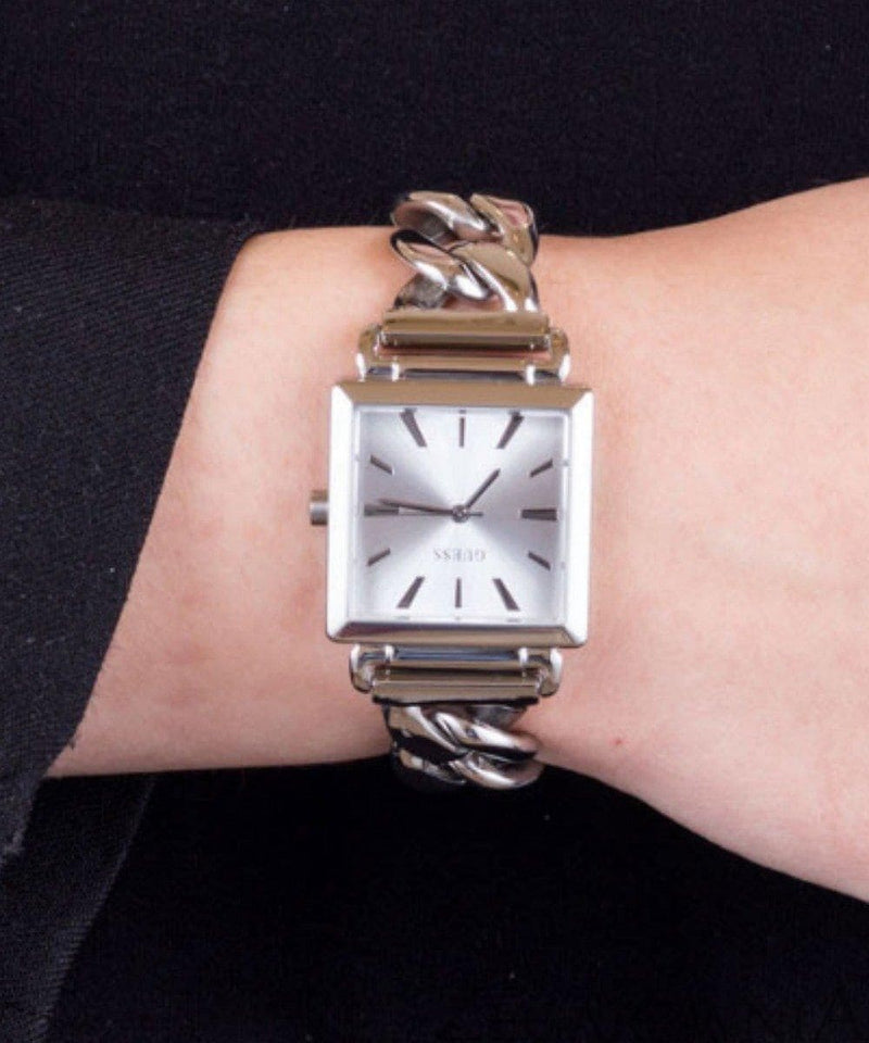 Shop Guess Vanity Silver Dial Silver Steel Strap Watch for Women - W1029L1 in USA
