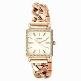 Shop Guess Vanity Diamonds Silver Dial Gold Steel Strap Watch for Women - W1030L4 in USA