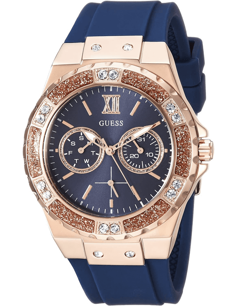Guess Limelight Blue Dial Blue Silicone Strap Watch For Women - W1053L1 Buy Now By Guess