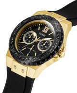 Shop Guess Black Dial Black Rubber Strap Watch For Women - W1053L7 in USA