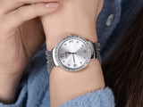 Guess Chiffon Silver Dial Silver Mesh Bracelet Watch For Women - W1083L1 Buy Now By Guess