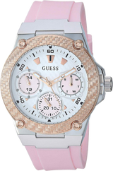 Guess Zena Quartz White Dial Pink Rubber Strap Watch For Women - W1094L4 Buy Now By Guess