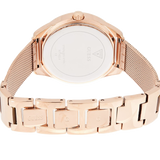 Shop Guess Tri Glitz Quartz Diamonds Rose Gold Dial Rose Gold Mesh Bracelet Watch For Women - W1142L4 in USA