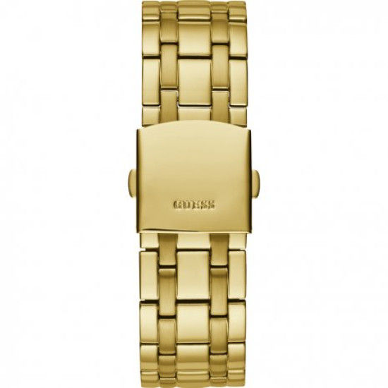 Guess Surge Chronograph Black Dial Gold Steel Strap Watch for Men - W1258G2 Buy Now By Guess