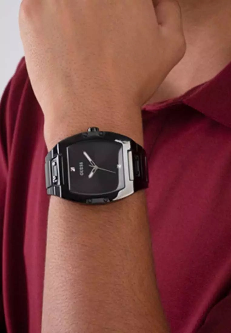 Shop Guess Trend Black Dial Black Steel Strap Watch for Men - GW0387G3 in USA