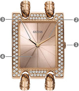 Guess Mod Heavy Metal Diamonds Rose Gold Dial Rose Gold Steel Strap Watch for Women - W0072L3 Buy Now By Guess