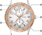 Shop Guess Siren White Dial Two Tone Steel Strap Watch for Women - W0442L4 in USA