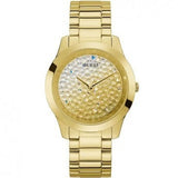 Shop Guess Crush Gold Dial Gold Steel Strap Watch For Women - GW0020L2 in USA