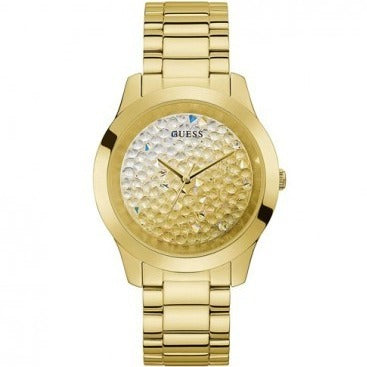 Shop Guess Crush Gold Dial Gold Steel Strap Watch For Women - GW0020L2 in USA