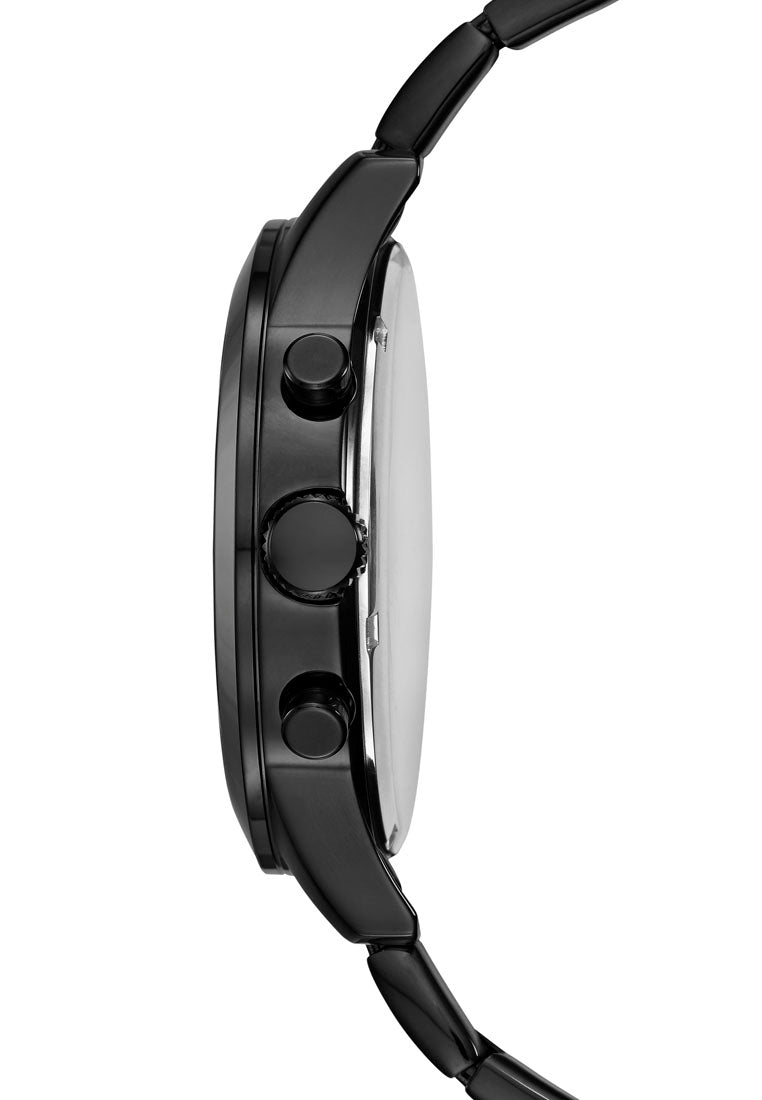 Guess Atlas Chronograph Black Dial Black Steel Strap Watch For Men - W0668G5 Buy Now By Guess
