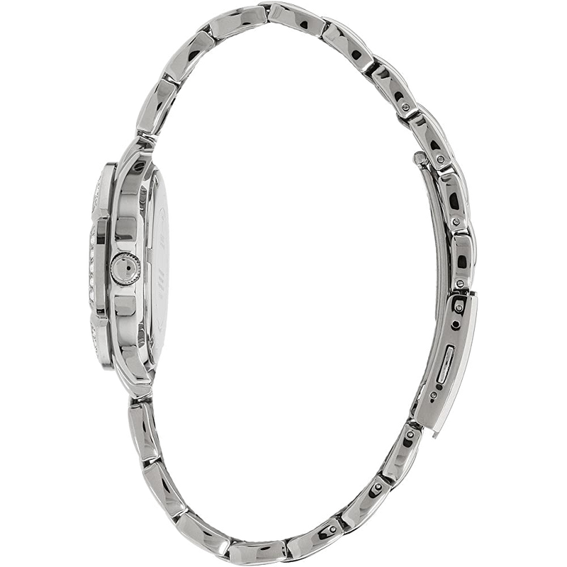 Guess Water Pro Diamonds Silver Dial Silver Steel Strap Watch For Women - G75511M Buy Now By Guess