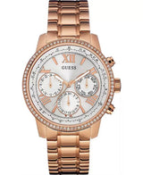 Guess Mini Surprise Analog Silver Dial Rose Gold Steel Strap Watch For Women - W0623L2 Buy Now By Guess