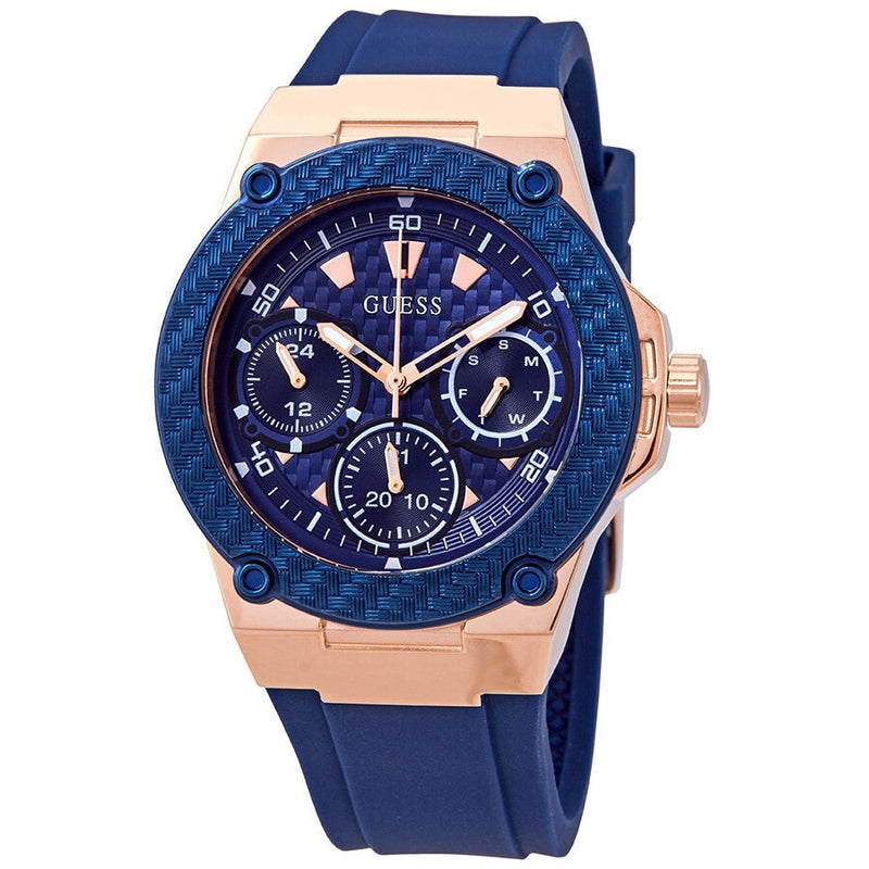 Guess Zena Blue Dial Blue Silicone Strap Watch For Women - W1049L2 Buy Now By Guess