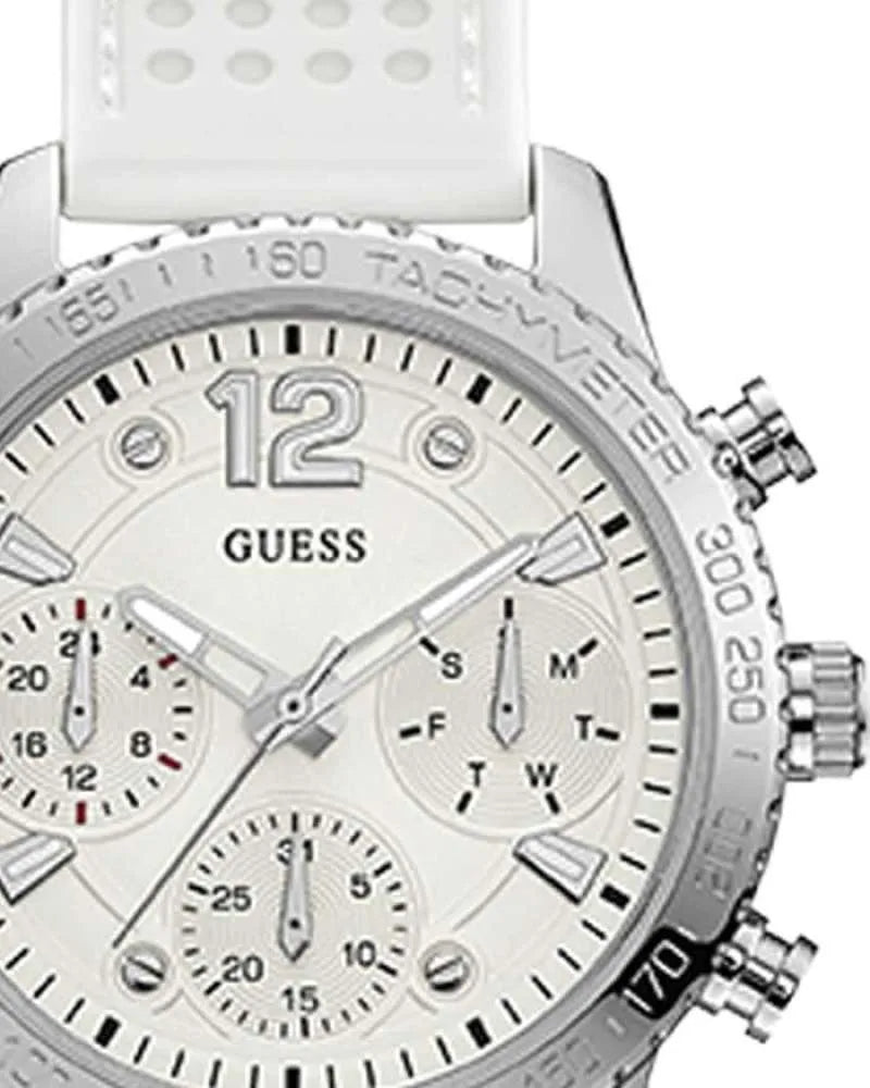 Guess Marina Quartz White Dial White Rubber Strap Watch For Women - W1025L1 Buy Now By Guess