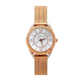 Shop Guess Whisper Silver Dial Rose Gold Mesh Bracelet Watch for Women - W1084L3 in USA