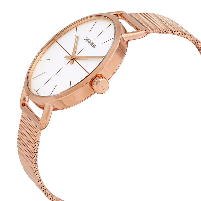 Calvin Klein Even White Dial Rose Gold Mesh Bracelet Watch for Women - K7B21626 Buy Now By Calvin Klein