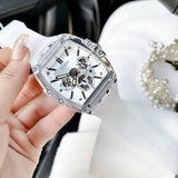 Guess Phoenix Multi Function Silver Dial White Rubber Strap Watch for Men - GW0203G1 Buy Now By Guess
