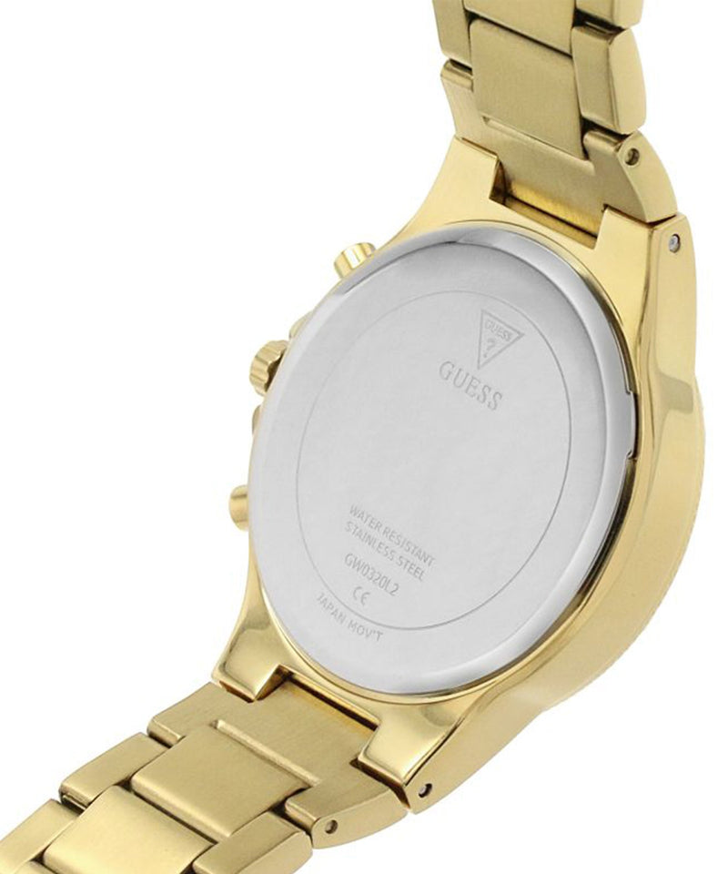 Guess Moonlight Diamonds Gold Dial Gold Steel Strap Watch for Women - GW0320L5 Buy Now By Guess