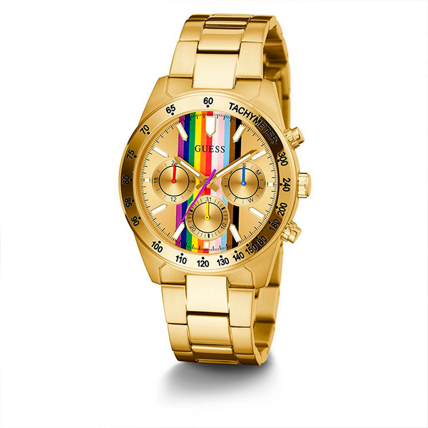 Guess Eclipse Multifunction Gold Dial Gold Steel Strap Watch for Women - GW0433L1 Buy Now By Guess