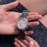 Guess Heiress Multifunction Diamonds Purple Dial Purple Steel Strap Watch for Women - GW0440L3 Buy Now By Guess