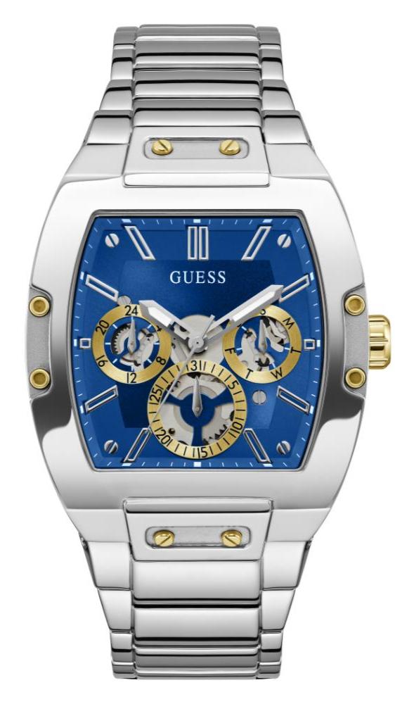 Shop Guess Phoenix Multifunction Blue Dial Silver Steel Strap Watch For Men - GW0456G5 in USA