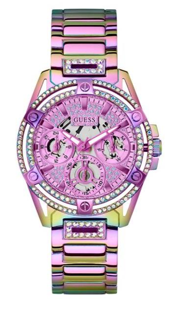 Shop Guess Queen Multicolor Dial Multicolor Steel Strap Watch For Women - GW0464L4 in USA