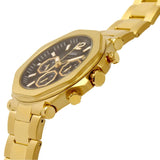 Guess Edge Chronograph Black Dial Gold Steel Strap Watch For Men - GW0539G2 Buy Now By Guess