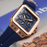Guess Leo Chronograph Blue Dial Blue Silicone Strap Watch For Men - GW0637G3 Buy Now By Guess