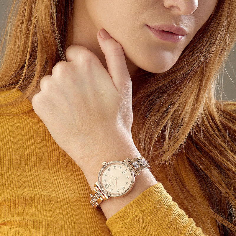 Michael Kors Sofie Quartz Rose Gold Dial Rose Gold Steel Strap Watch For Women - MK3882 Buy Now By Michael Kors
