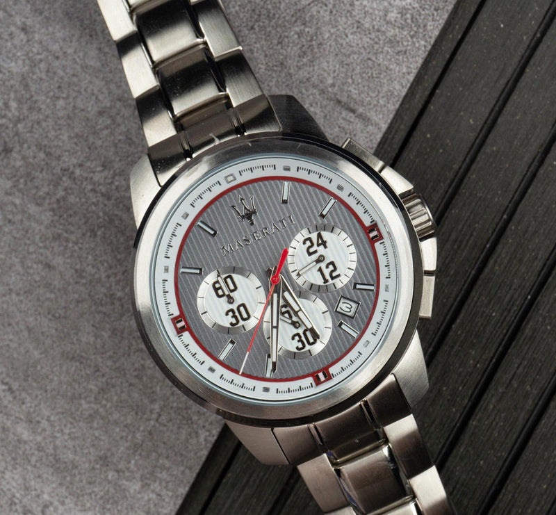 Maserati Royale Chronograph Grey Dial Silver Steel Strap Watch For Men - R8873637003 Buy Now By Maserati