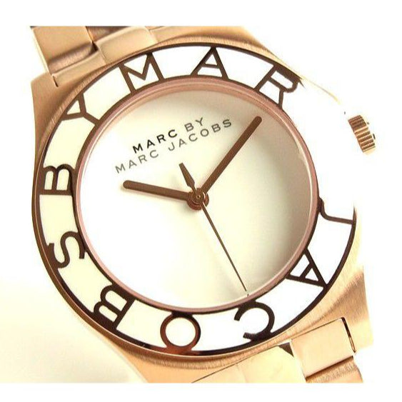 Marc Jacobs Blade White Dial Gold Steel Strap Watch for Women - MBM3075 Buy Now By Marc Jacobs