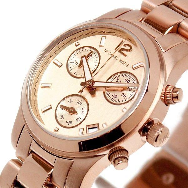 Michael Kors Runway Chronograph Rose Gold Dial Rose Gold Steel Strap Watch for Women - MK5430 Buy Now By Michael Kors