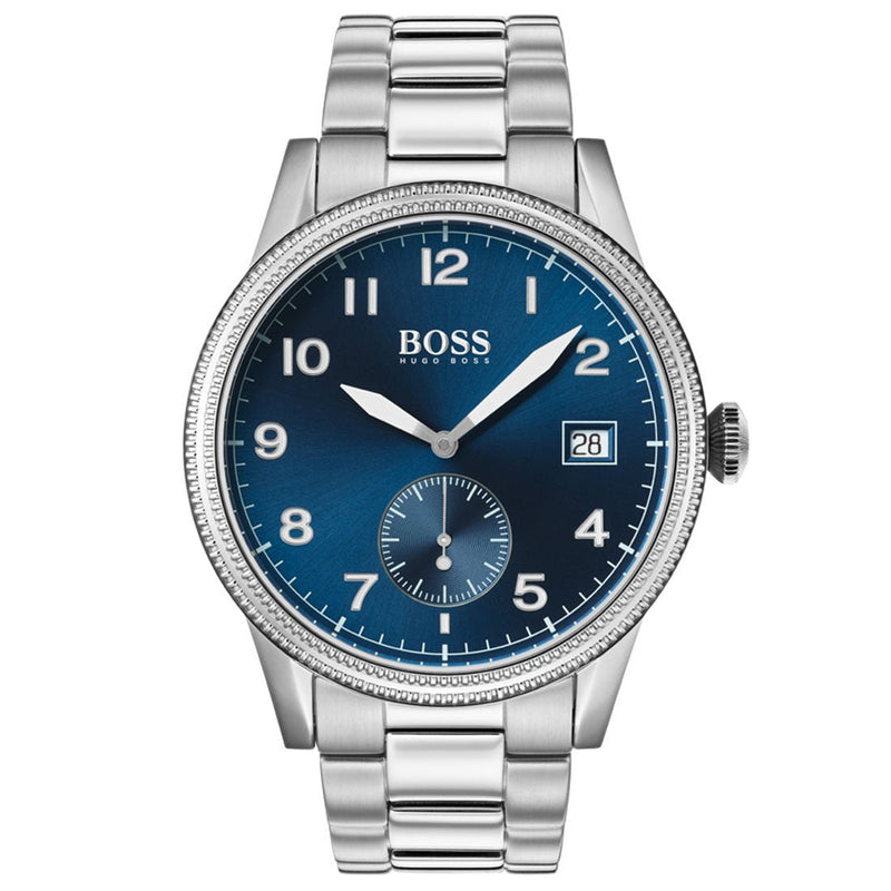 Hugo Boss Legacy Blue Dial Silver Steel Strap Watch for Men - 1513707 Buy Now By Hugo Boss