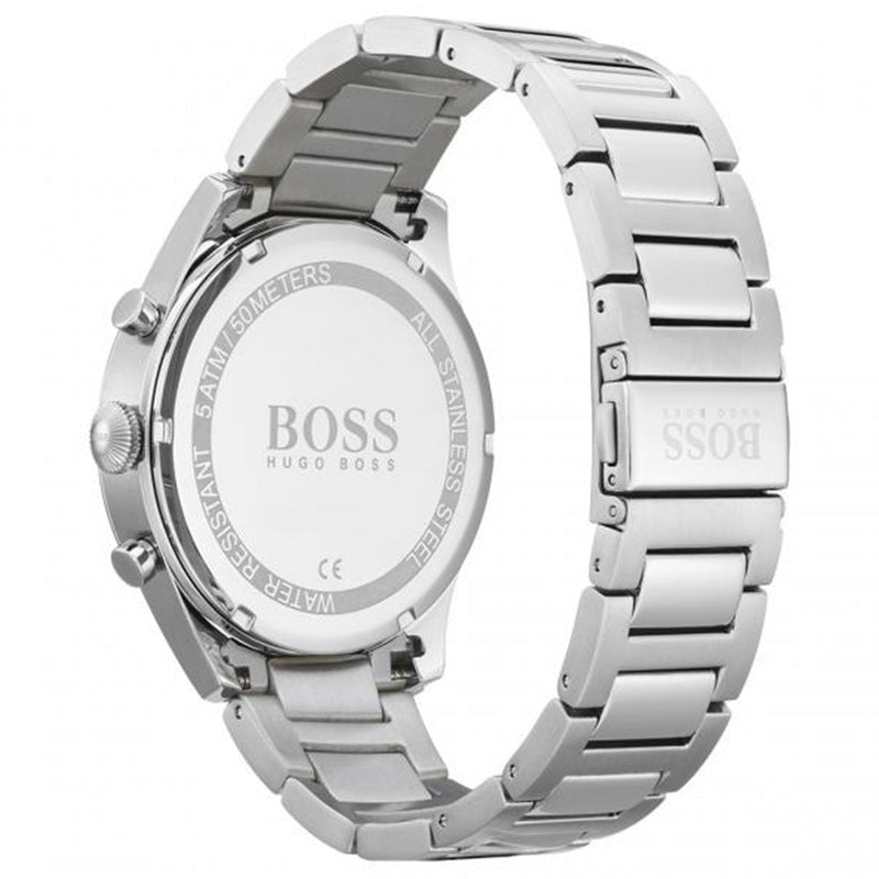 Shop Hugo Boss Pioneer Blue Dial Silver Steel Strap Watch for Men - 1513713 in USA