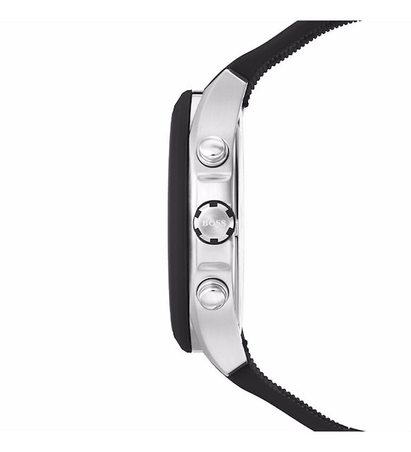 Shop Hugo Boss Velocity Black Dial Black Leather Strap Watch for Men - 1513716 in USA