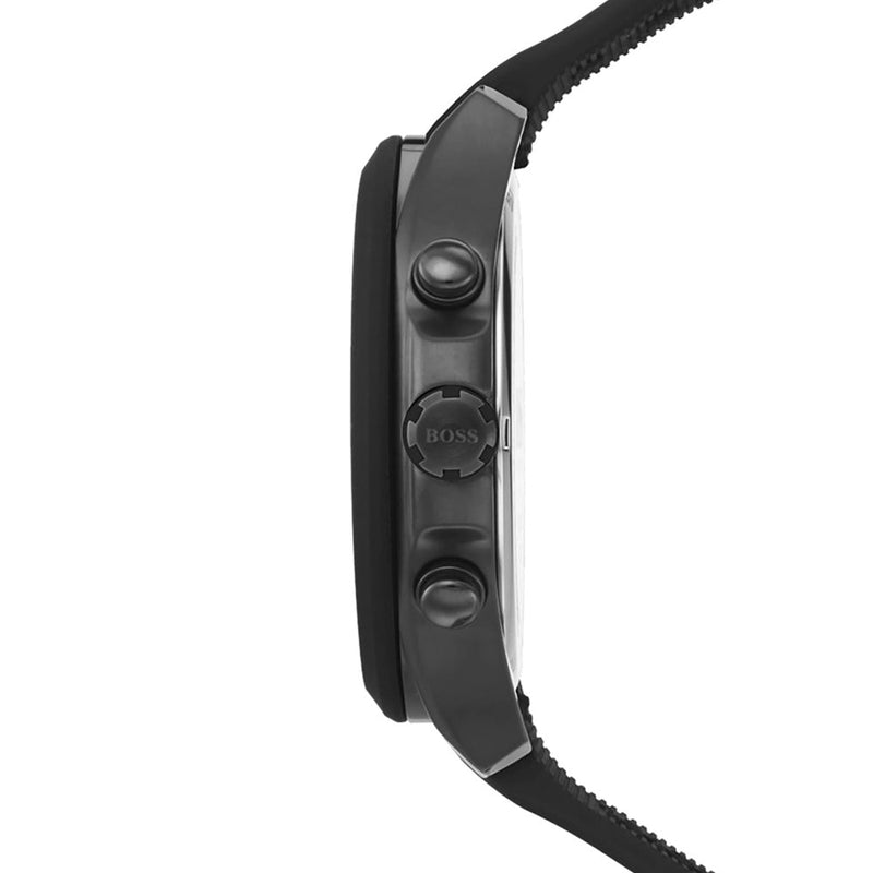 Shop Hugo Boss Velocity Black Dial Black Rubber Strap Watch for Men - 1513720 in USA
