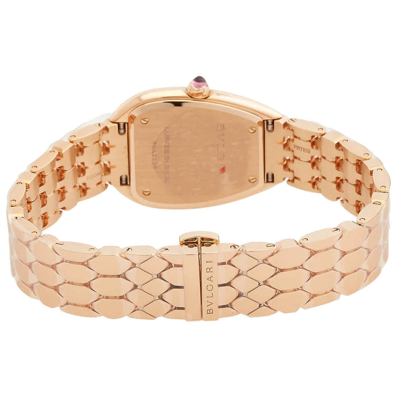 Bvlgari Serpenti Seduttori Diamonds Green Dial Rose Gold Steel Strap Watch for Women - SERPENTI103273