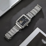 Emporio Armani Diego Automatic Black Dial Silver Steel Strap Watch For Men - AR60057 Buy Now By Emporio Armani