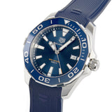 Shop Tag Heuer Aquaracer Blue Dial Blue Rubber Strap Watch for Men - WAY111C.FT6155 in USA