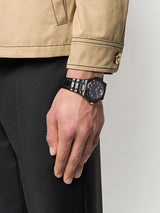 Versace Chain Reaction Quartz Black Dial Black Steel Strap Watch for Men - VEDY00719 Buy Now By Versace