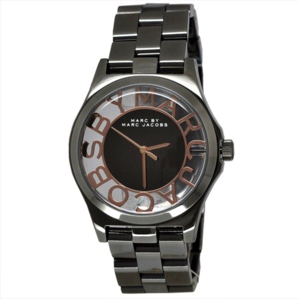 Marc Jacobs Henry Skeleton Black Dial Black Steel Strap Watch for Women - MBM3254 Buy Now By Marc Jacobs