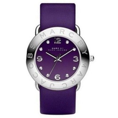 Shop Marc Jacobs Marc Purple Dial Purple Leather Strap Watch for Women - MBM8530 in USA