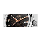 Shop Tag Heuer Link Quartz Black Dial Silver Steel Strap Watch for Women - WBC131F.BA0649 in USA