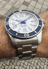 Breitling Superocean 42mm White Dial Silver Steel Strap Watch for Men - A17366D81A1A1