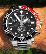 Tissot Seastar 1000 Chronograph Black Dial Silver Steel Strap Watch For Men - T120.417.11.051.01 Buy Now By Tissot